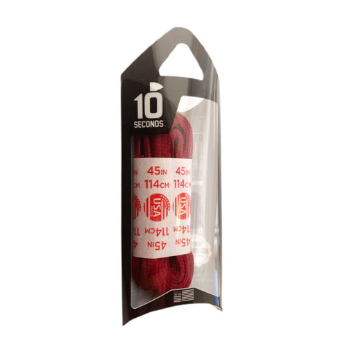 10 Seconds Athletic Oval Shoelace - Red Accessories - Shoe Laces - The Heel Shoe Fitters
