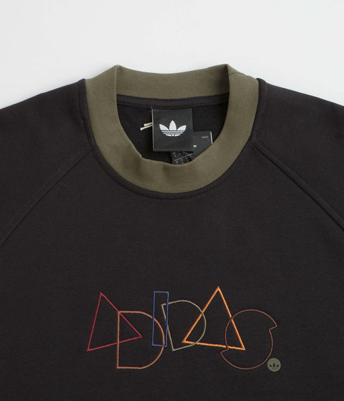 Adidas Geo Crewneck Sweatshirt in Black