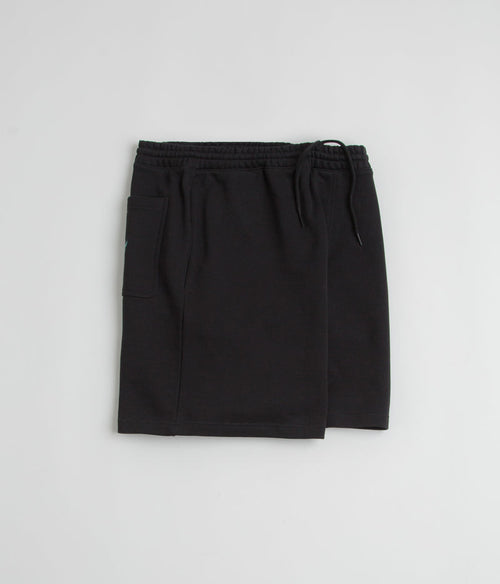 Adidas Shmoofoil Heavyweight Shorts in Black and Preloved Teal
