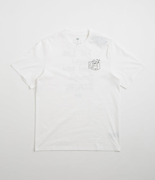 Adidas Shmoofoil Stairs T-Shirt in White and Black