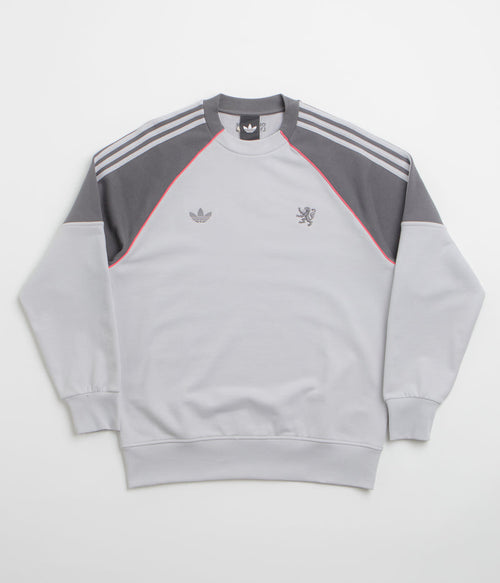 Adidas x Wall Street x Olympique Lyonnais Crewneck Sweatshirt in Solid Grey and Grey Five