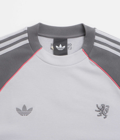 Adidas x Wall Street x Olympique Lyonnais Crewneck Sweatshirt in Solid Grey and Grey Five