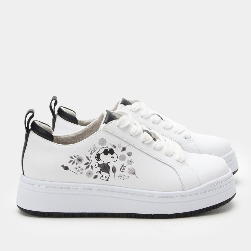 Adysen In Flowers Black/White Shoe | Alegria Shoes