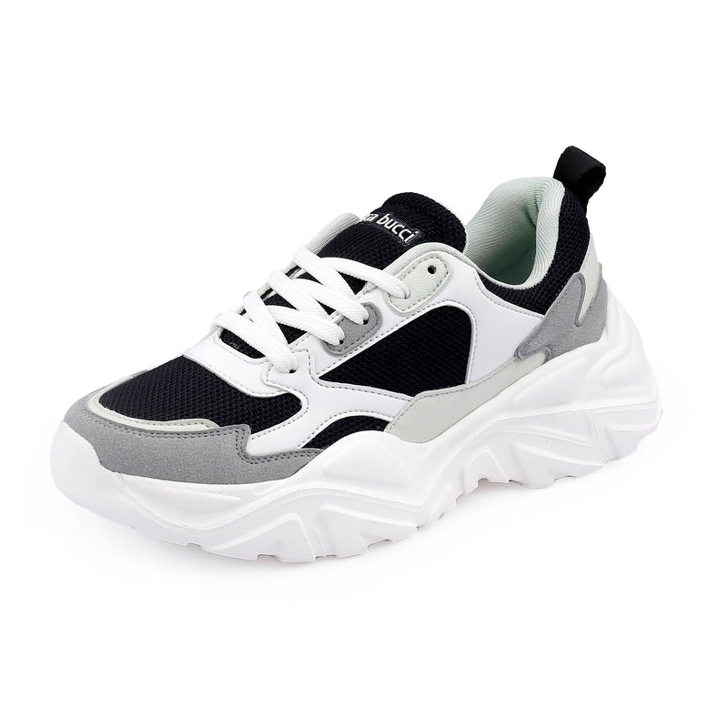 Bacca Bucci SPARK Low-top Platform ColorBlock Fashion Sneakers For Women | StreetWear Chunky Sneakers