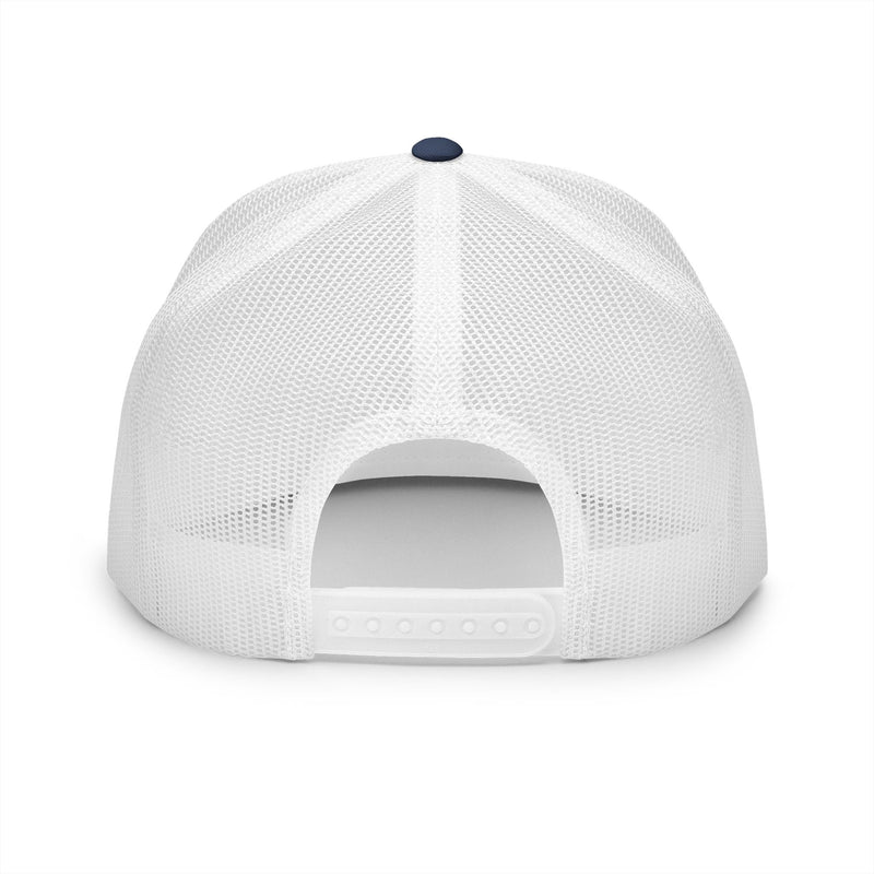 BILLY 5 Panel Flat Bill Trucker Cap (Red Goat - Embroidery) — AVAILABLE IN 13 COLORS