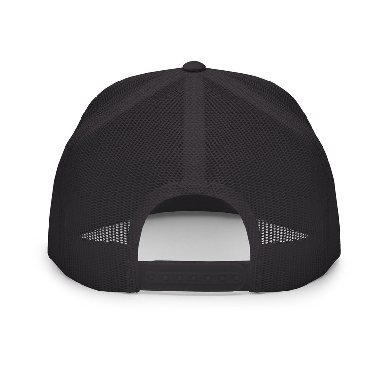 BILLY 5 Panel Flat Bill Trucker Cap (White Goat - Embroidery) — AVAILABLE IN 6 COLORS