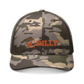 BILLY Camouflage Trucker Hat (Orange Horizontal Logo - Embroidery)