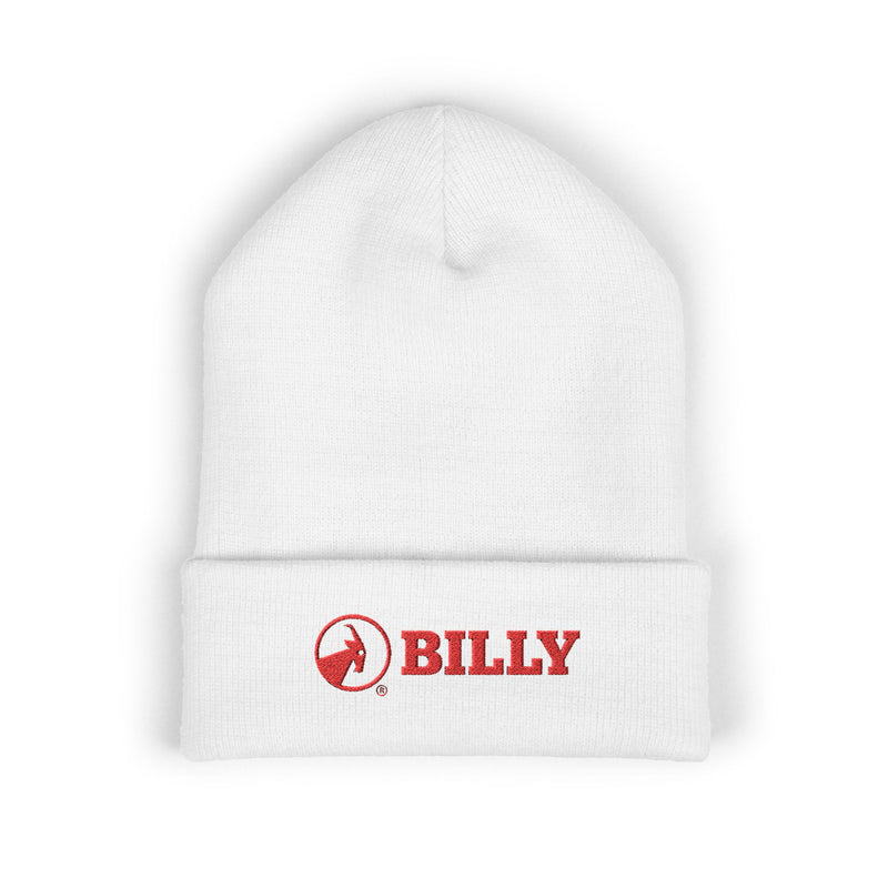 BILLY Classic Cuffed Beanie (Red Horizontal Logo - Embroidery) — AVAILABLE IN 9 COLORS