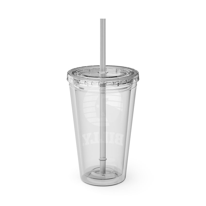 BILLY Sunsplash Tumbler with Straw, 16oz (Vintage Logo)
