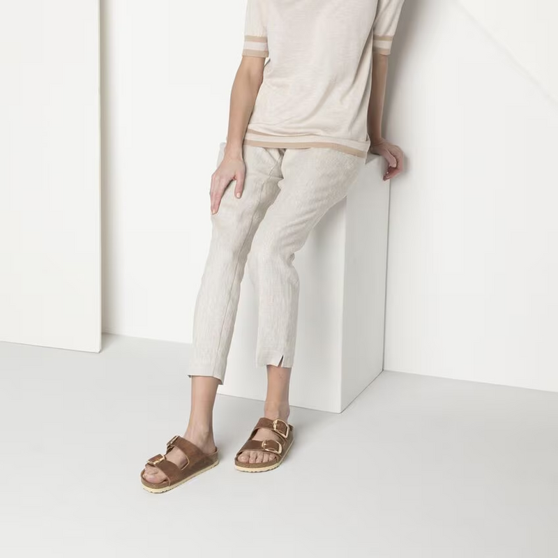 Birkenstock Arizona Big Buckle Slide Sandal (Women) - Cognac Oiled Leather Sandal - Slide - The Heel Shoe Fitters