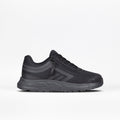 The Black to the Floor BILLY Sport Inclusion kids sneaker by BILLY Footwear features a low profile, lace-up closure, textured sole, and subtle side stripes, shown on a plain white background.