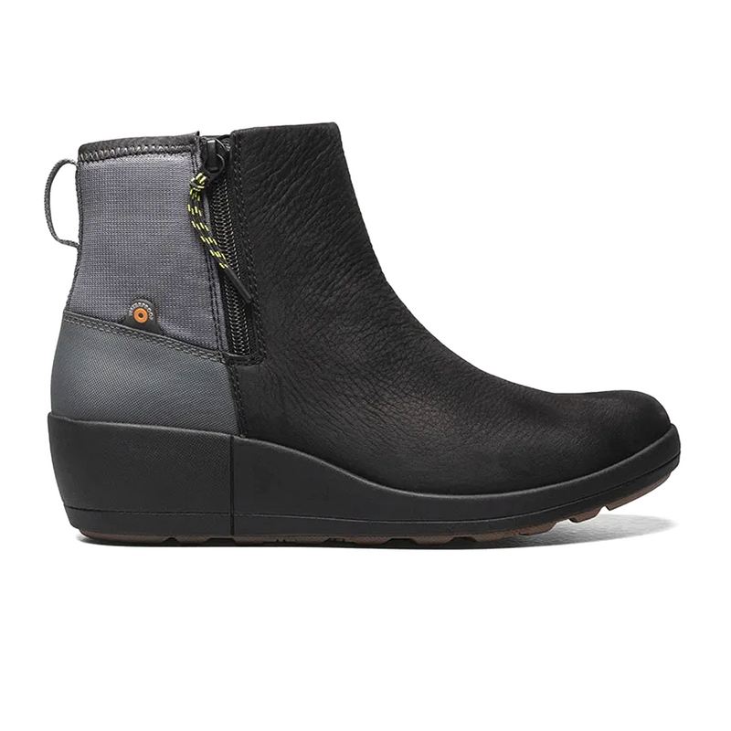 Bogs Vista Rugged Zip Waterproof Ankle Boot (Women) - Black Multi Boots - Fashion - Wedge - The Heel Shoe Fitters