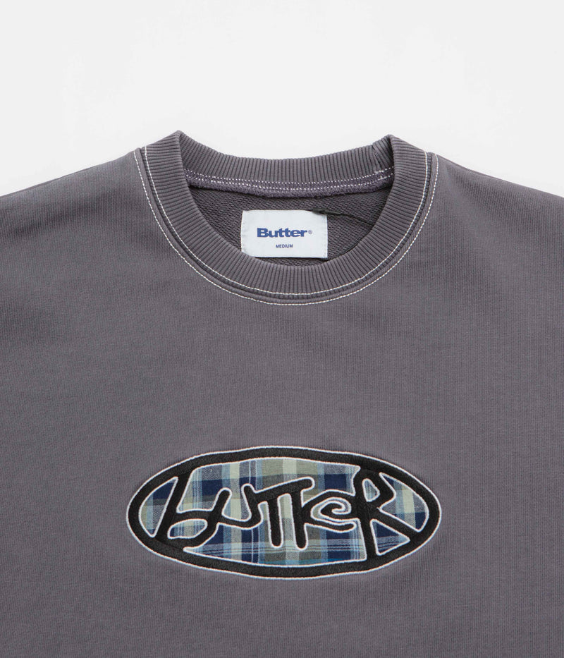 Butter Goods Crust Crewneck Sweatshirt in Washed Charcoal
