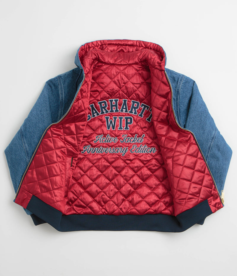 Carhartt Denim OG Active Jacket in Blue and USA Red