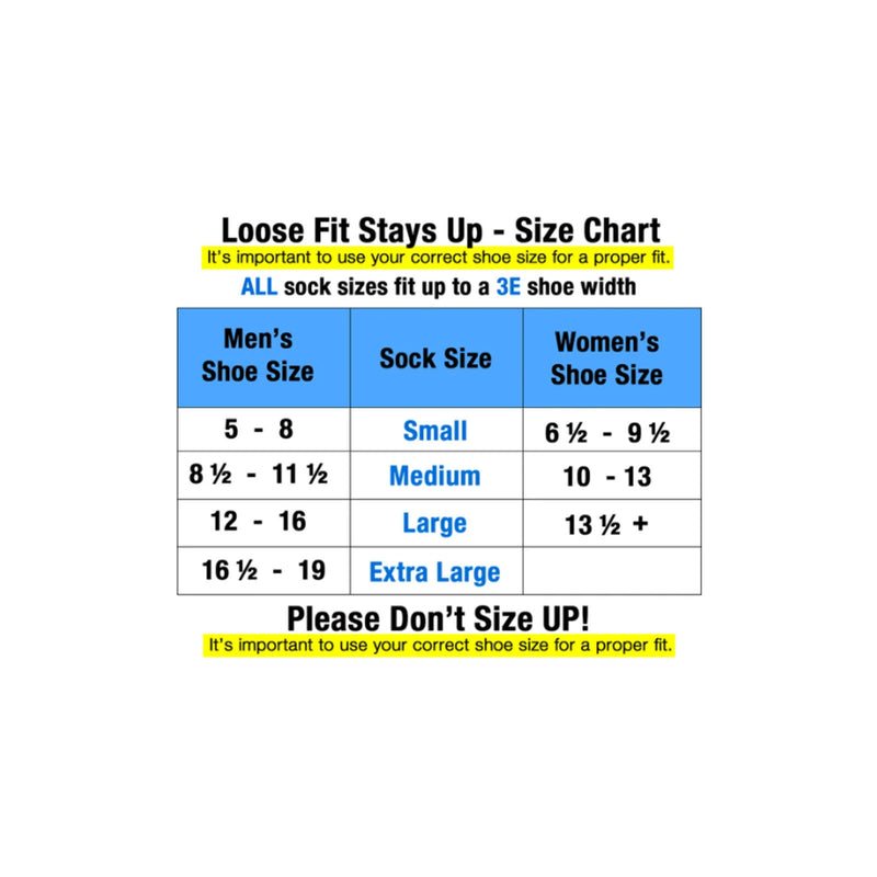 Extrawide Loose Fit Stays Up Cotton Crew Sock (Unisex) - White Accessories - Socks - Lifestyle - The Heel Shoe Fitters