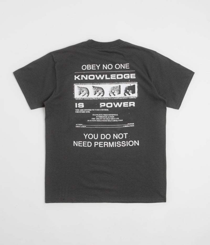 Obey Permission T-Shirt in Vintage Black