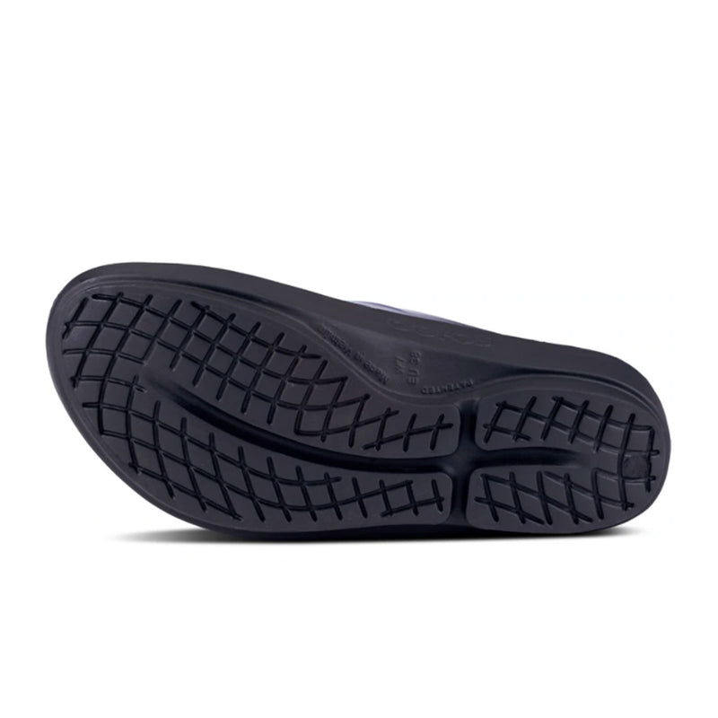 Oofos OOlala Luxe Sandal (Women) - Black/Atlantis Sandal - Thong - The Heel Shoe Fitters