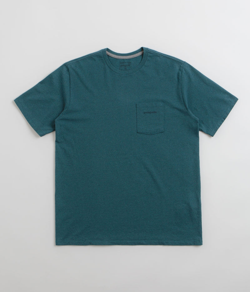 Patagonia Boardshort Logo Pocket Responsibili-Tee T-Shirt in Wetland Blue