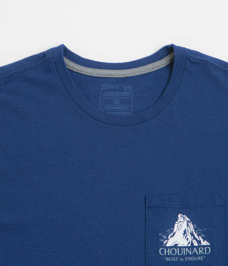 Patagonia Chouinard Crest Pocket Responsibili-Tee T-Shirt in Clement Blue