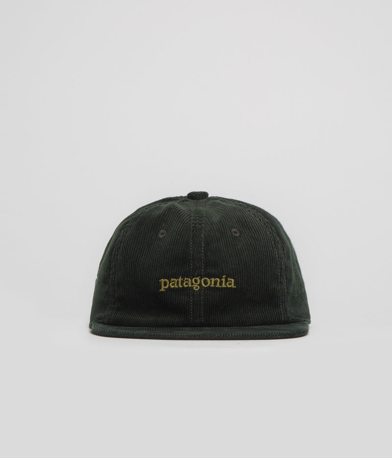 Patagonia Corduroy Cap in Text Logo: Old Growth Green