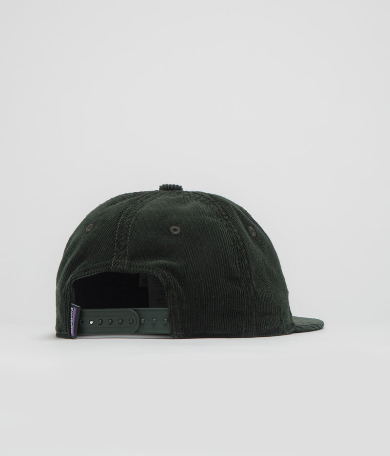 Patagonia Corduroy Cap in Text Logo: Old Growth Green