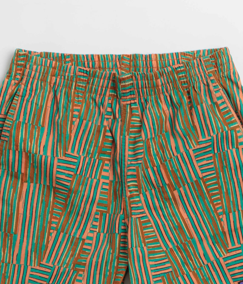 Patagonia Funhoggers Shorts in Quilty Fitz: Heartleaf Green