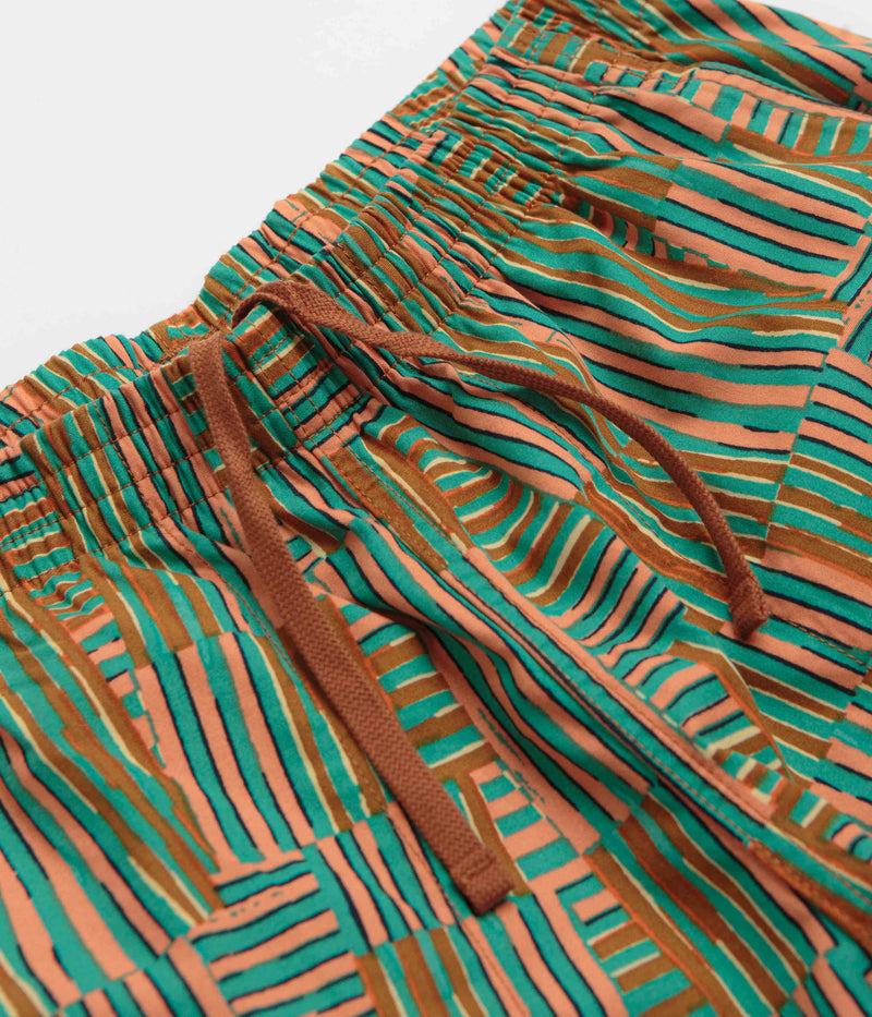 Patagonia Funhoggers Shorts in Quilty Fitz: Heartleaf Green