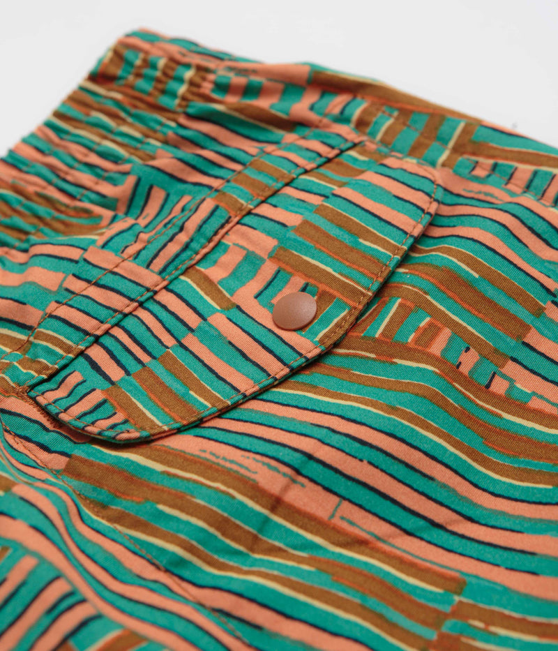 Patagonia Funhoggers Shorts in Quilty Fitz: Heartleaf Green