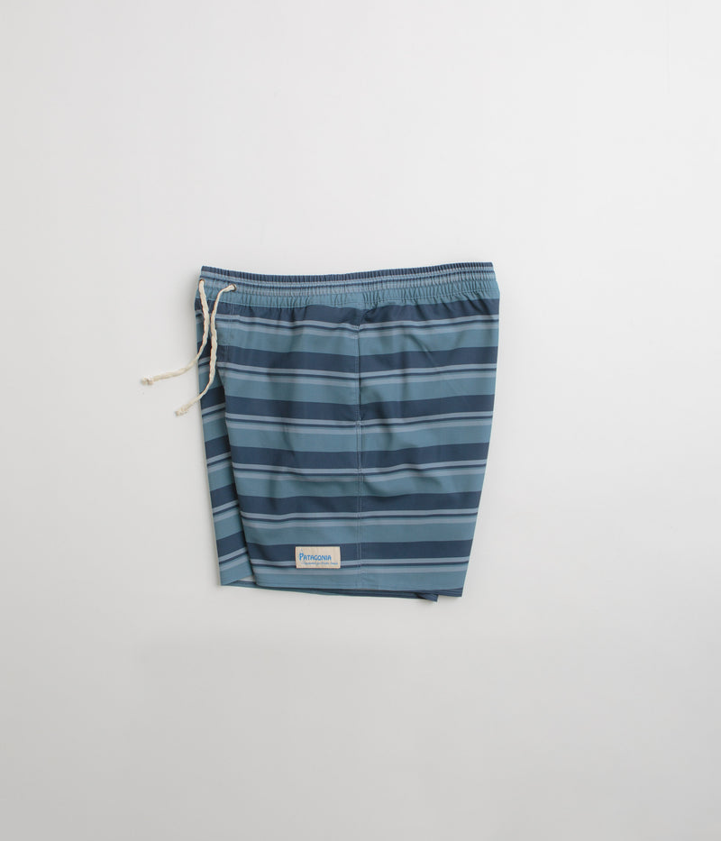 Patagonia Hydropeak Volley 16" Shorts in Twinnie Stripe: Still Blue
