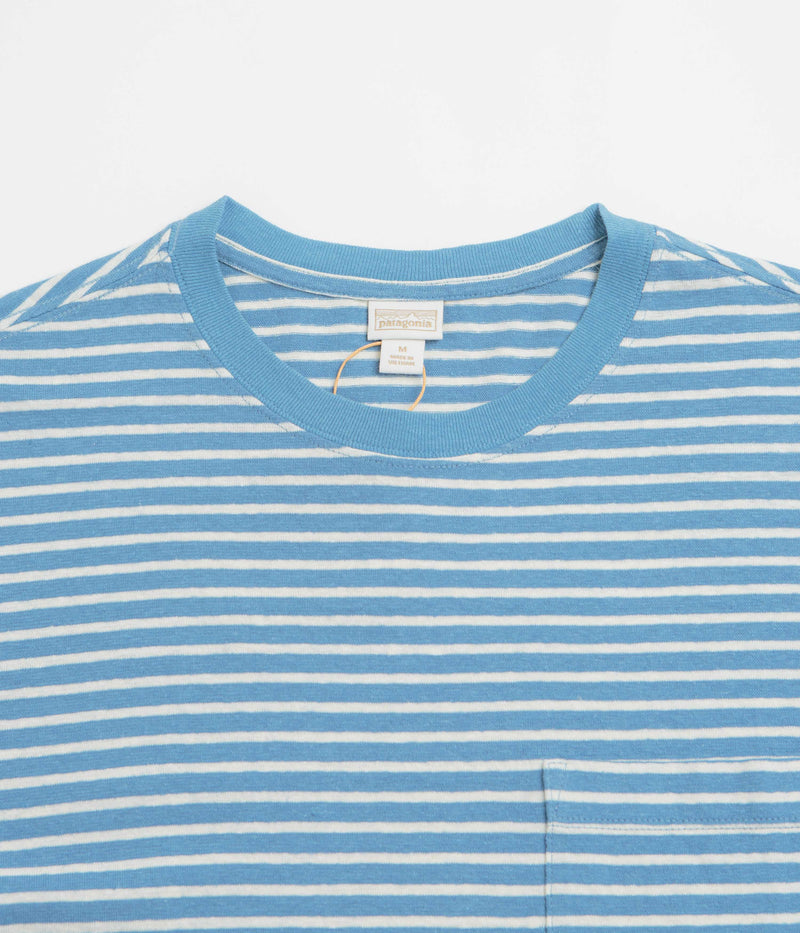 Patagonia Trail Harbor Pocket T-Shirt in Steps: Shore Blue