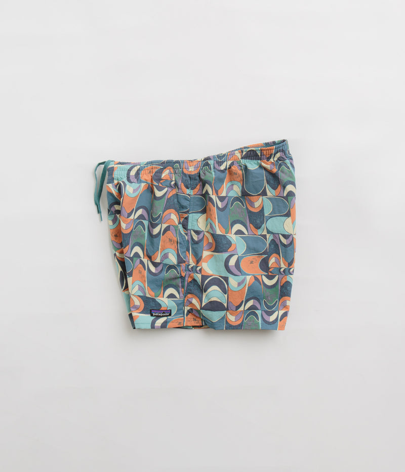 Patagonia Womens Baggies 5" Shorts in Swallowtail Geo: Still Blue