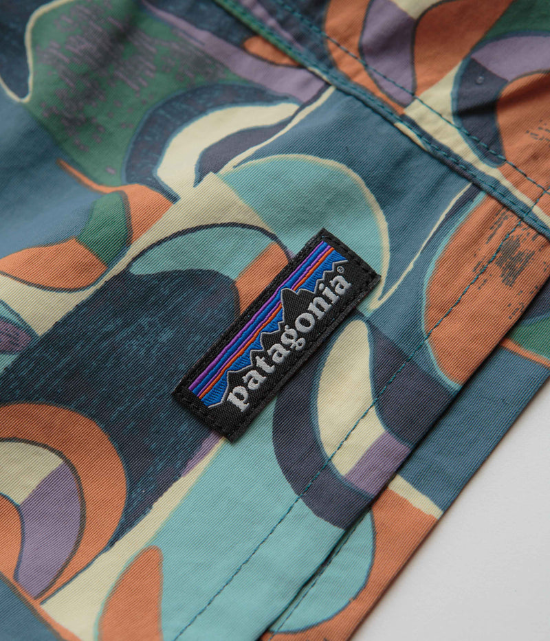 Patagonia Womens Baggies 5" Shorts in Swallowtail Geo: Still Blue