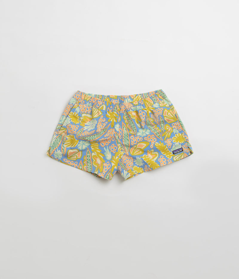 Patagonia Womens Barely Baggies 2.5" Shorts in Flourish: Abundant Blue