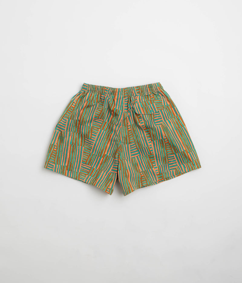 Patagonia Womens Funhoggers Shorts in Quilty Fitz: Heartleaf Green