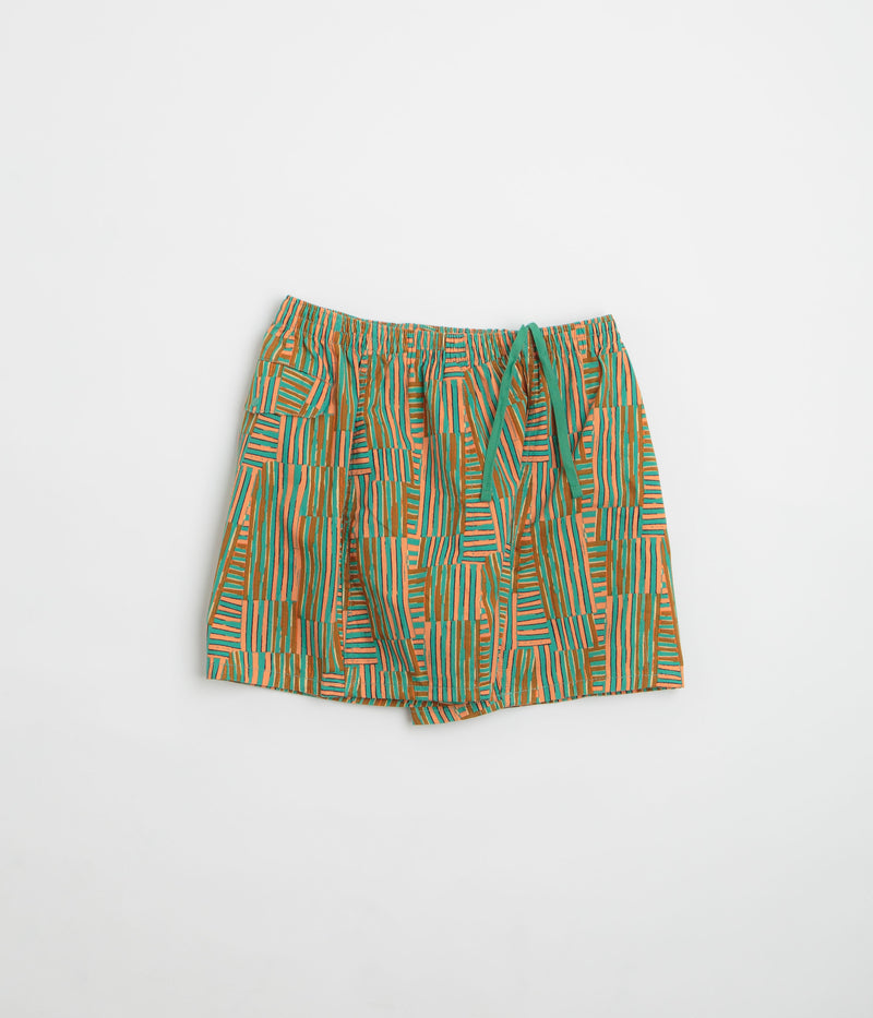 Patagonia Womens Funhoggers Shorts in Quilty Fitz: Heartleaf Green