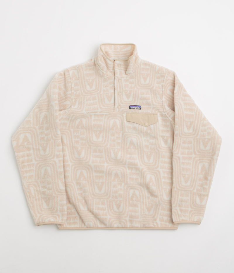 Patagonia Womens Lightweight Synchilla Snap-T Fleece in Flow: Dyno White