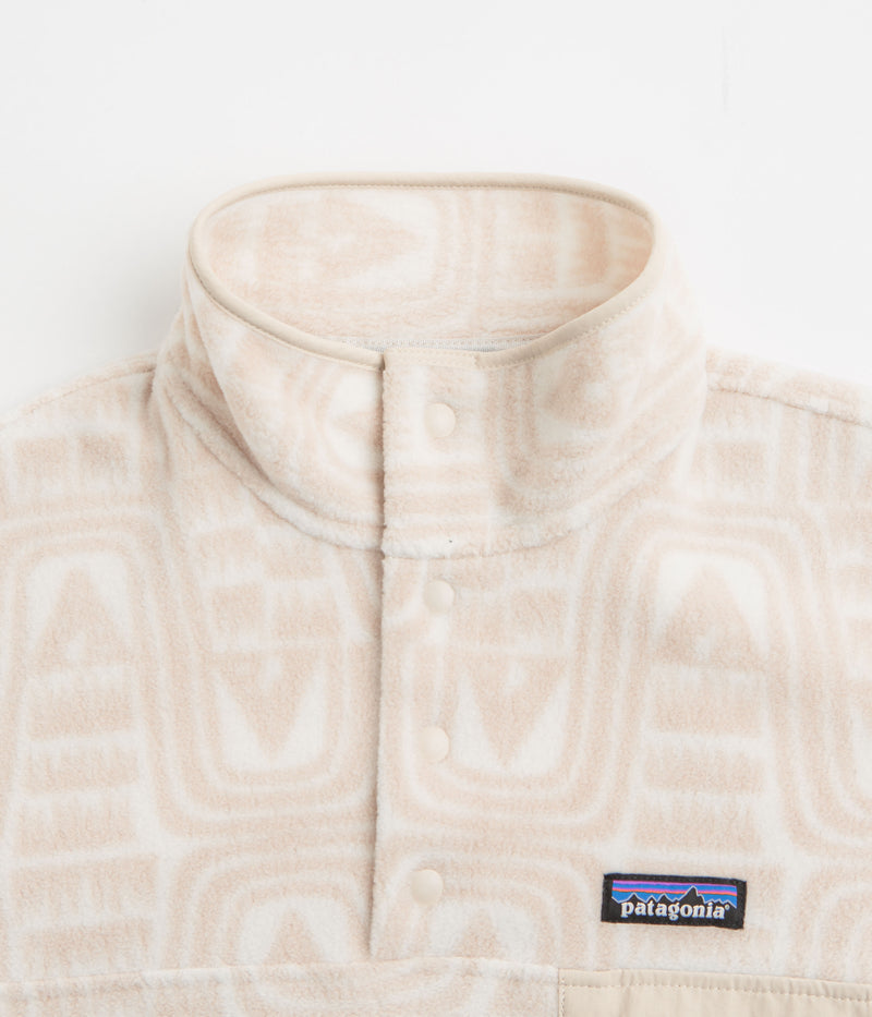 Patagonia Womens Lightweight Synchilla Snap-T Fleece in Flow: Dyno White