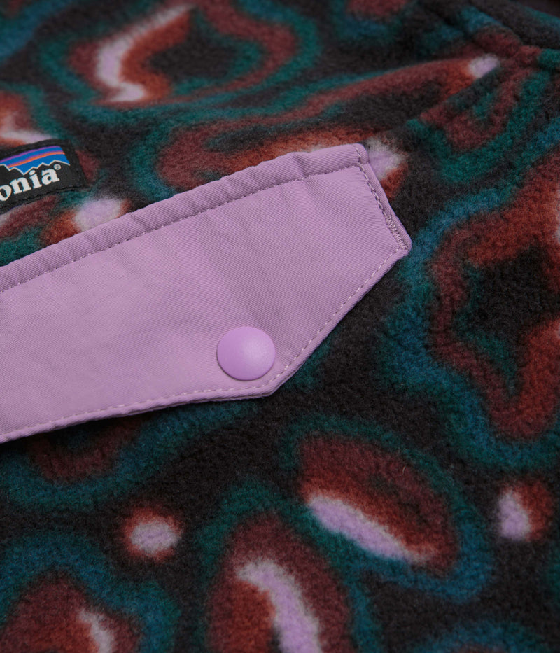 Patagonia Womens Lightweight Synchilla Snap-T Fleece in Soft Spirea: Dried Vanilla