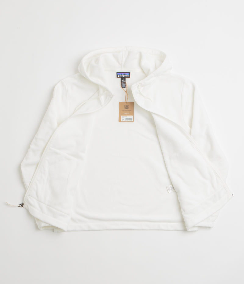 Patagonia Womens Micro D Hooded Fleece in Birch White