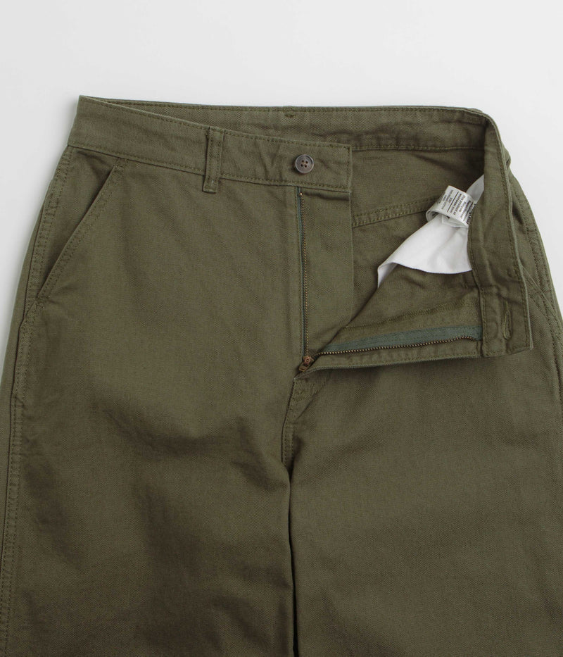 Patagonia Womens Point Reyes Canvas Wide Leg Pants in Basin Green