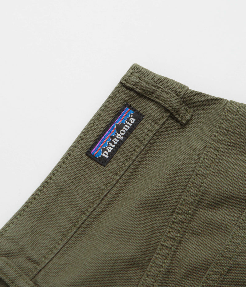 Patagonia Womens Point Reyes Canvas Wide Leg Pants in Basin Green