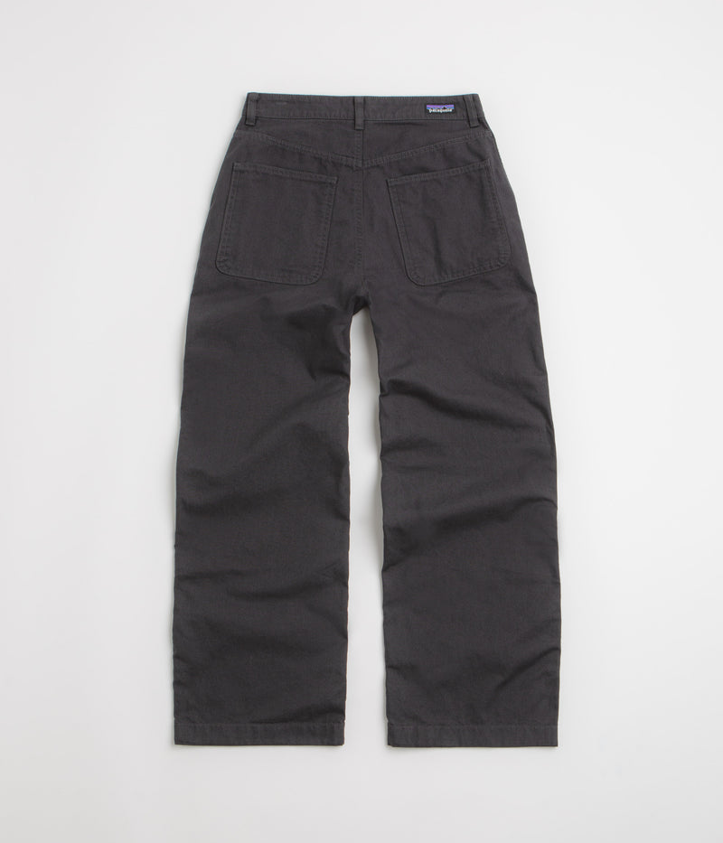 Patagonia Womens Point Reyes Canvas Wide Leg Pants in Ink Black
