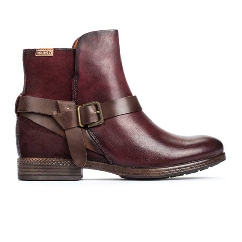 Pikolinos Ordino W8M-8919 Ankle Boot (Women) - Garnet Leather Boots - Fashion - Ankle Boot - The Heel Shoe Fitters