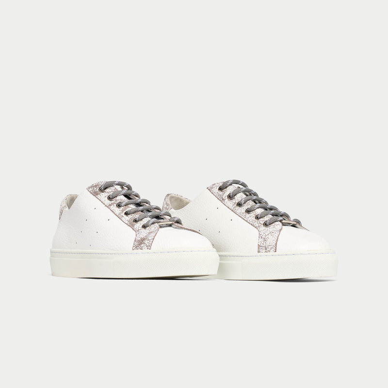 White sneakers with gray accents on a white background