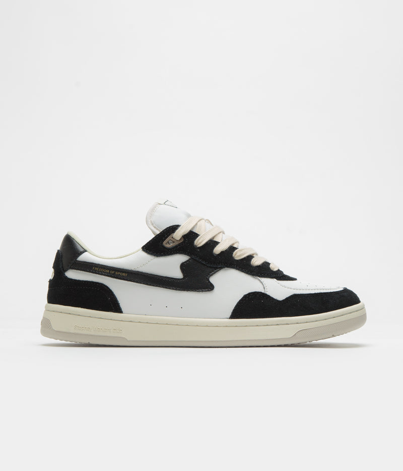 Stepney Workers Club Pro Cup 01 S-Strike Leather Shoes in Black White