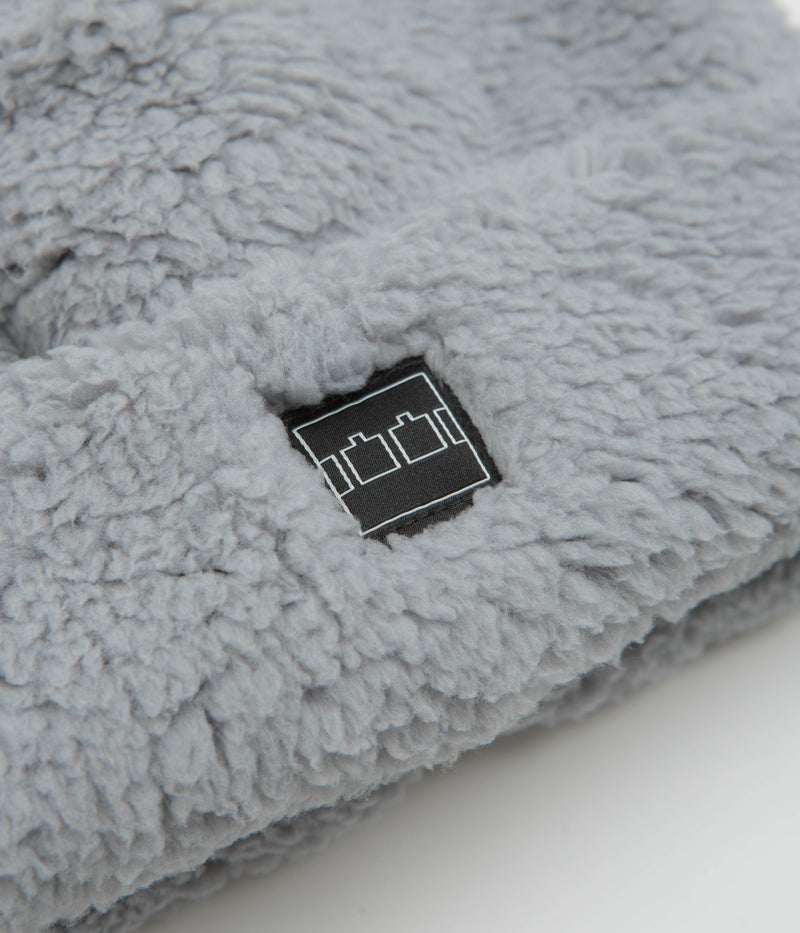 The Trilogy Tapes Thick Fleece Beanie in Light Grey