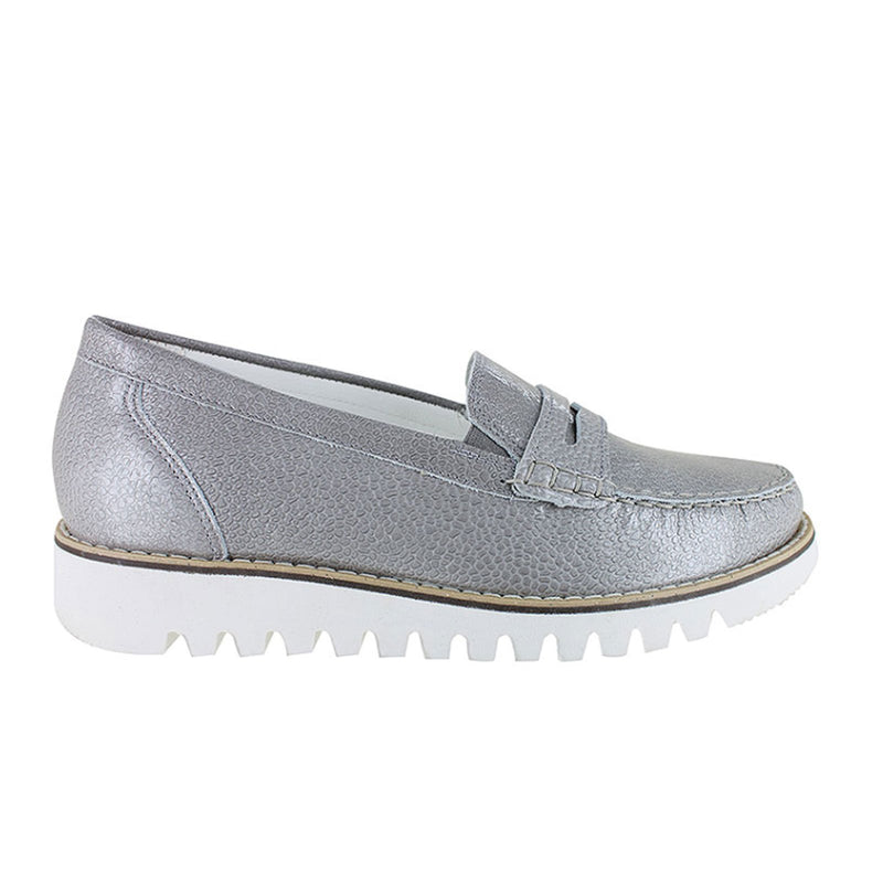 Waldlaufer Lyla 926504 Slip On Loafer (Women) - Patent Taupe Dress-Casual - Loafers - The Heel Shoe Fitters