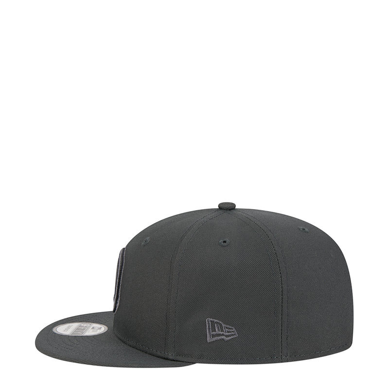 Dark gray baseball cap with embroidered New Era logo on front