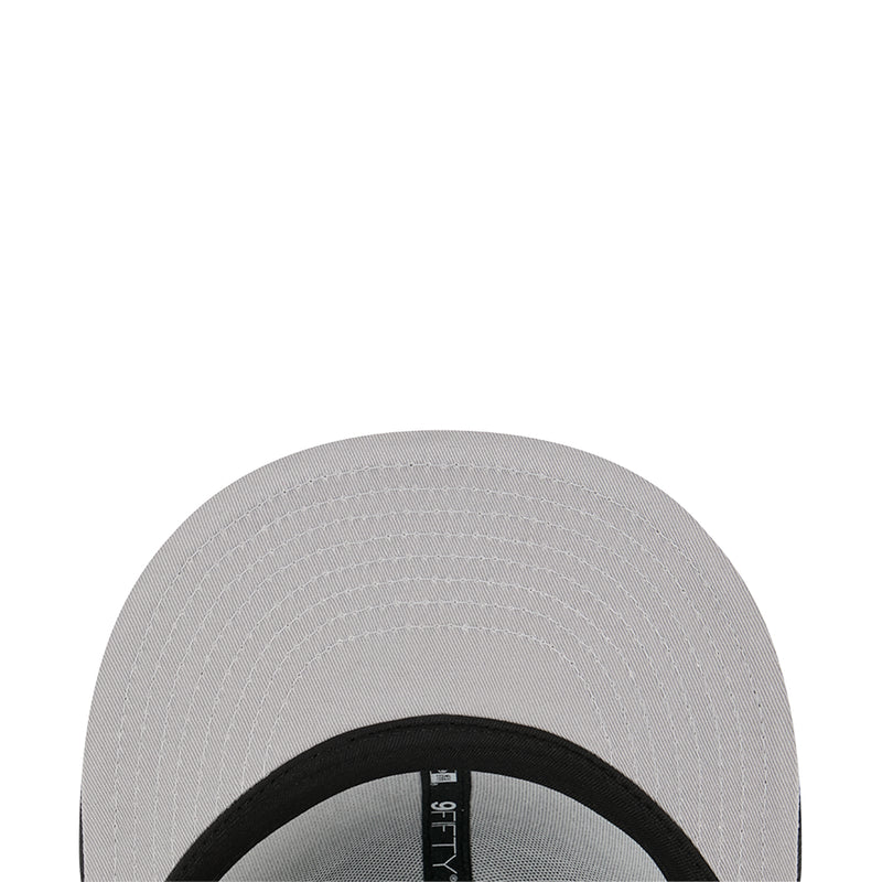 Light gray baseball cap showing inner brim with black New Era label