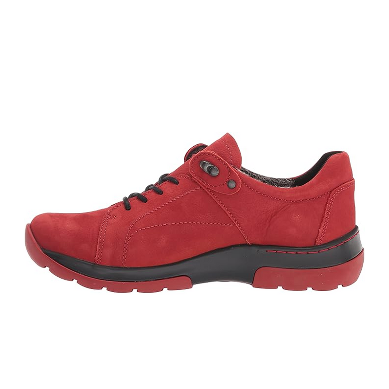 Wolky Cajun Lace Up (Women) - Dark Red Antique Nubuck Hiking - Low - The Heel Shoe Fitters
